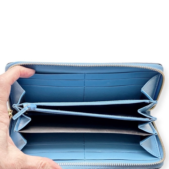 Gucci Nymphae Limited Edition Azure Shanghai Blue Zip Around Wallet NEW - Picture 6 of 8